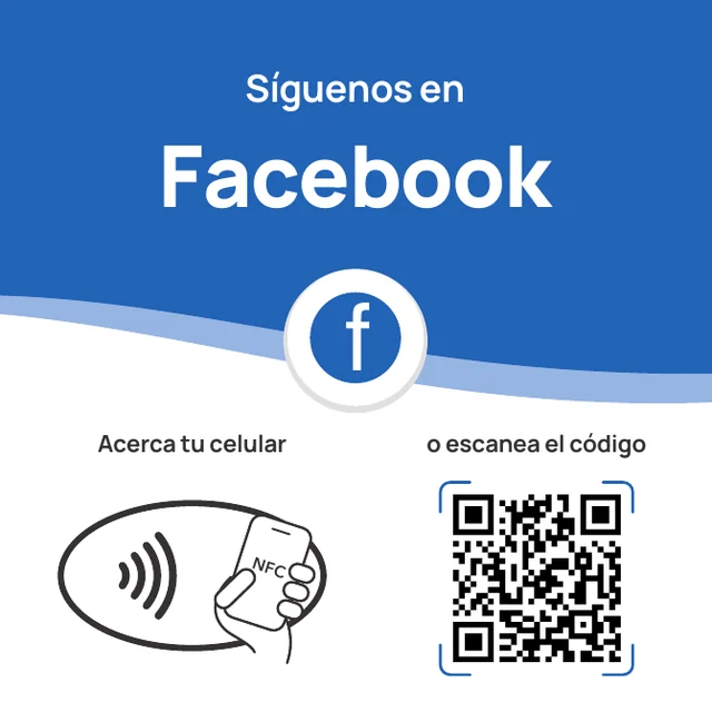 Tarjeta Síguenos en Facebook