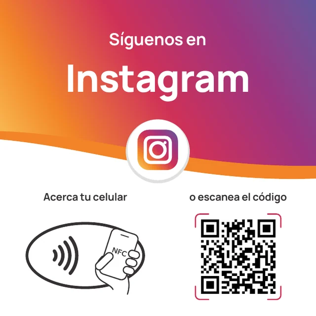 Tarjeta Síguenos en Instagram
